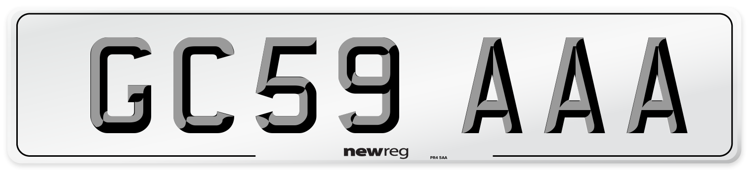 GC59 AAA Number Plate from New Reg